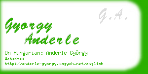 gyorgy anderle business card
