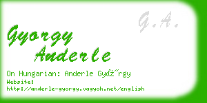 gyorgy anderle business card